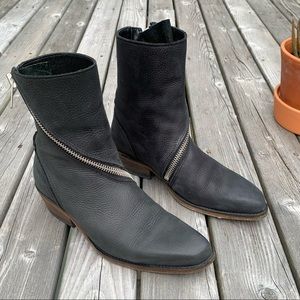 John Fluevog Spiral Zip Boots